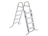 4 Steps 52in Pool Ladder Iron Grey Frame White Steps Safety Ladder 37309487