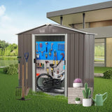 ZNTS 8ft x 4ft Outdoor Metal Storage Shed 32344612