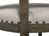 Paris 26.5" Farmhouse Counter Height Bar Stool with Backrest, Light Beige Linen B2719P238377