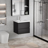 30" Floating Bathroom Vanity with Sink, Modern Wall-Mounted Bathroom Storage Vanity Cabinet with W1573P152692