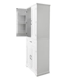 ZNTS Bathroom Storage Cabinet with Doors and Drawer, Multiple Storage Space, Adjustable Shelf, White WF308204AAK