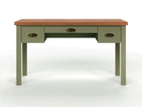 53 inch Writing Desk, No Assembly Required, Sage Green and Fruitwood Finish B108P160216