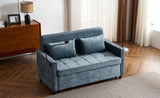 56.9" Loveseat Sofa Pull-out Sofa Bed Sleeper Sofa with a Reversible Backrest Cushion, Side Pockets, N719P208853R