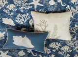 7 Piece Cotton Sateen Comforter Set Blue Queen B03597054