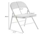 6pcs Elegant Foldable Iron & PVC Chairs for Convention & Exhibition White 05909506
