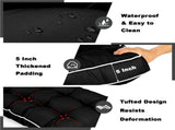 Outdoor Bench Cushion, 63 20 4 Inch, Tufted Waterproof Swing Cushion with Ties, for Patio Bench 56744430
