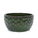 Handmade Glazed Ceramic Planter Set of 3, 15/12/10 Inch Diameter, Hammered Pattern, for Bamboo & W3273P321525
