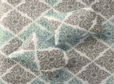 6 Piece Printed Quilt Set with Throw Pillows Aqua Full/Queen B03597394