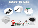 9.8 Ft Wide Lighted Santa and Snowman Christmas Inflatable with Merry Christmas Sign 93990105