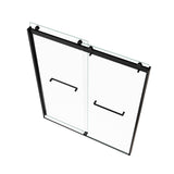 Bypass shower door, sliding door, with 5/16" tempered glass and Matted black finish 6074 W2122P179446