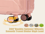 20 Inch ABS Hard Shell Travel Checked Luggage - Scratch Resistant Surface Four Multi-Directional W2787P437160