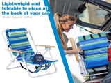 Folding Beach Chair Set of 2 for Adults, 4 Position Portable Backpack Foldable 48302190