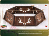 Wooden Christmas Tree Collar for 6/7.5/9 ft Artificial Trees31.5 x 27.5 x 10 Inch Xmas Tree Stand 14969308