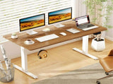 Walnuttop White Frame 55" Electric Standing with Dual Motors, 3 Memory Settings Sit-Stand 12608046