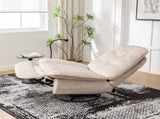 Ivory recliner, reclining lazy chair, mobile phone holder, large and comfortable reading chair, W1170P183257