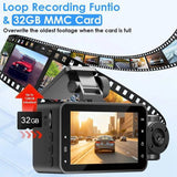 3 Channel Dash Cam for Cars, 1080P Full HD Front Camera with 480P Interior & Rear 45818878