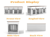 63'' Large Dog Crate Furniture for Double Dog, Wooden Dog Kennel with 2 Drawers,Divider and Sliding 39155818