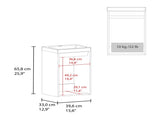 Bathroom Vanity Cabinet, 25.9" Height, 1 Door, Interior Storage - White B097P480477