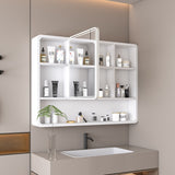Aluminium Medicine Cabinet Mirror, 35 x 28 Inches Medicine Cabinet with 3 Colors LED Light and 11053490