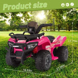 ZNTS 6V Kids Ride-On ATV Car, Powered 4-Wheeler Quad w/ Music Horn USB MP3, 1.9 MPH Max Speed, Electric W2181P190017