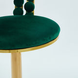 Modern Bar chair with golden color iron tube legs, soft cushions and comfortable W234P218162