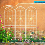 2 Pack Metal Garden Trellis 86.7" x 19.7" Rustproof Trellis for Climbing Plants Outdoor Flower W1586P151261