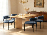 All-in-One Gray 4-Piece Modern Round Upholstered Kitchen Chairs, Curved Backrest, Soft Thick Cushion 61123655