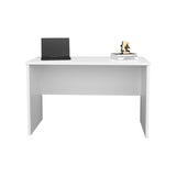 Malibu 47" Wide Study Desk White Modern Simple Computer & Laptop Table Dining Table for Bedroom, B200P253734