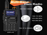 BAOFENG K5 Plus Portable Ham Radio Long Range Tri Band High Power Baofeng Ham Radio One Touch 14725095