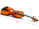 Brand new 4/4 natural tiger-striped acoustic violin set includes pitch stickers, tuner, strings, 00914911