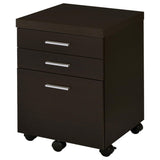 ZNTS Cappuccino 3-Drawer File Cabinet B062P153729