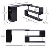 Computer Desk L-Shaped-Black 88526097