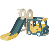 ZNTS Kids Slide with Bus Play Structure, Freestanding Bus Toy with Slide for Toddlers, Bus Slide Set with PP299289AAL