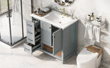 36" Bathroom Vanity with Sink Top, Bathroom Vanity Cabinet with Two Doors and Two Drawers, Solid N725P245278E