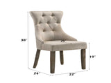 Gabrian Two-tone Beige Fabric & Reclaimed Gray Finish Side Chair B2726P264657