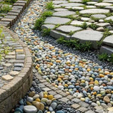 38lbs Decorative Garden Stone Outdoor Landscaping, Walkways, Yard, 1-3 inch Large Polished River W3280P296559