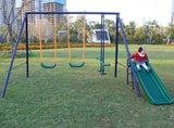 3 in 1 Swing Set With Belt Swing, Slide, Glider for Backyard W1408P551992