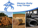 20in Automatic Log Tongs for Tractor, Heavy Duty 4-Claw Logging Tongs with Auto-Latching & 360&deg 82086892