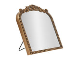 9.75" x 12" Gold Filigree Arch Tabletop Mirror with Adjustable Stand 80640578