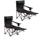 ZNTS 2 Pack 2-in-1 Camping Chair Reclining, Lightweight Folding Camping Chair with Adjustable Backrest & 02370354