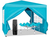 6.5X6.5FT Two Doors & Two Windows Practical Waterproof Right-Angle Folding Tent Lake blue 84886364