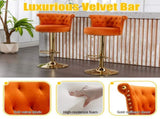 UNITED WE WIN Velvet 360 &deg Rotating Chair, Handmade Backrest with One Click Adjustable Height W1568P361721