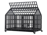 Heavy Duty Dog Cage pet Crate with Roof & window on roof W206115370