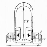 Metal Garden with doors Garden Arbor Trellis Climbing Plants Support Outdoor Wedding W656127046