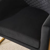 Upholstered velvet chair Gold metal bracket, medieval living room office tea room lounge chair with W2113P228833