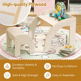 kids furniture set with 1 kids table and 1 chair White 51493923