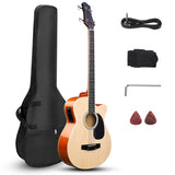 4 String Acoustic Bass Guitar, Full Size Bass Guitar Kit with Portable Guitar Bag, Premium Cable, 08351577