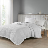 Oversized Down Alternative Blanket with Satin Trim B03598481