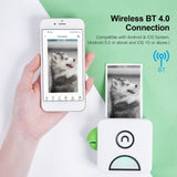 Inkless Photo Printer 203DPI Bluetooth Connection for Journal Crafts Travel Photos for Mobile Phone 36666060