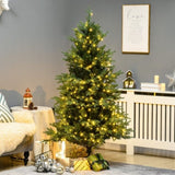 HOMCOM 6ft Tall Prelit Artificial Christmas Tree Holiday Dcor with 2328 Branches, 400 Warm White W2225137786